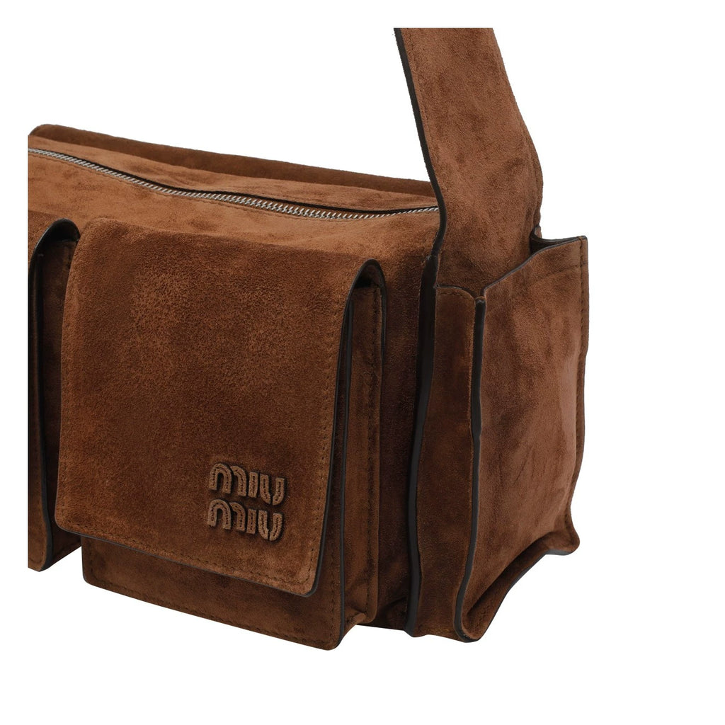 Miu Miu Utilitaire Small Shoulder Bag in Brown