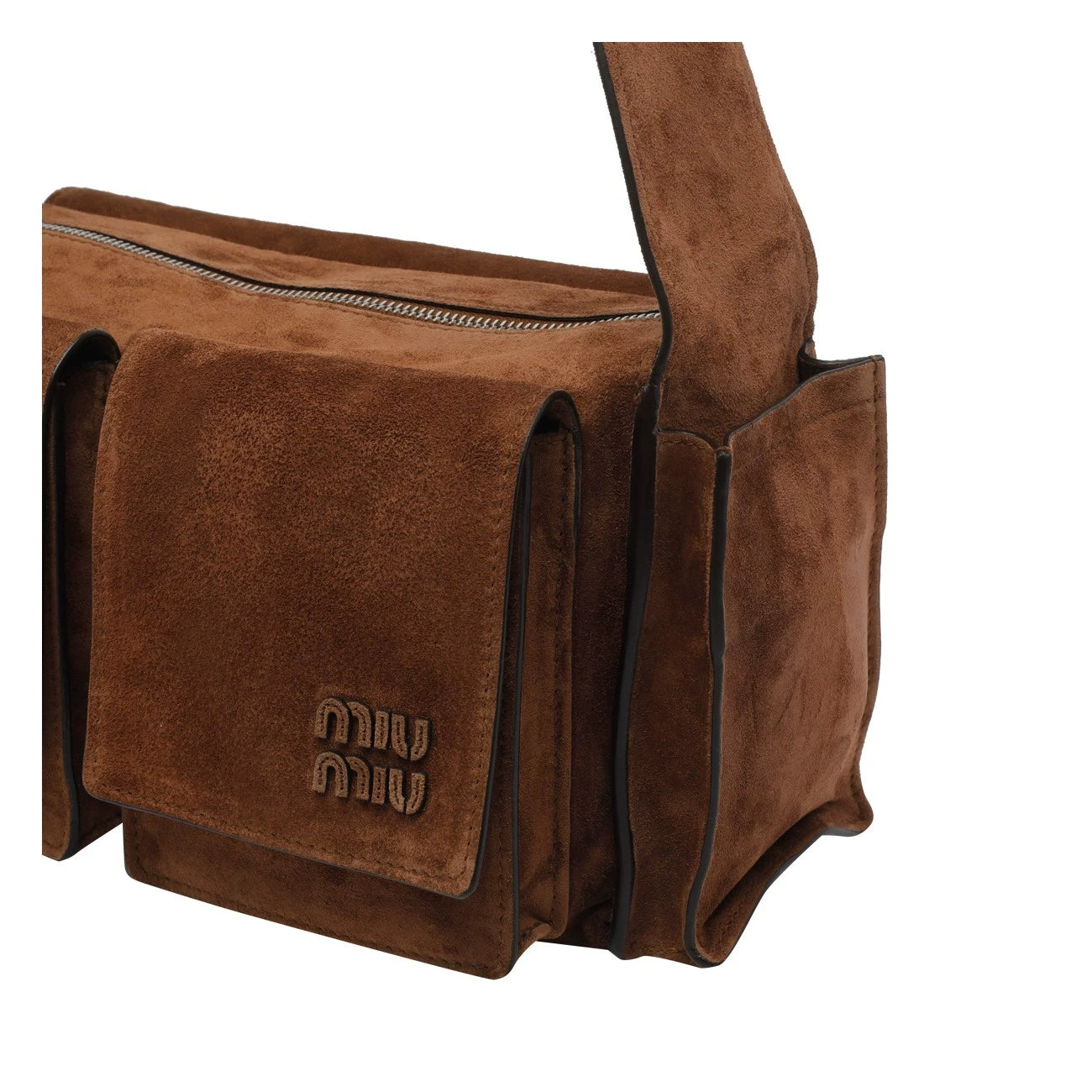 Miu Miu Utilitaire Small Shoulder Bag in Brown