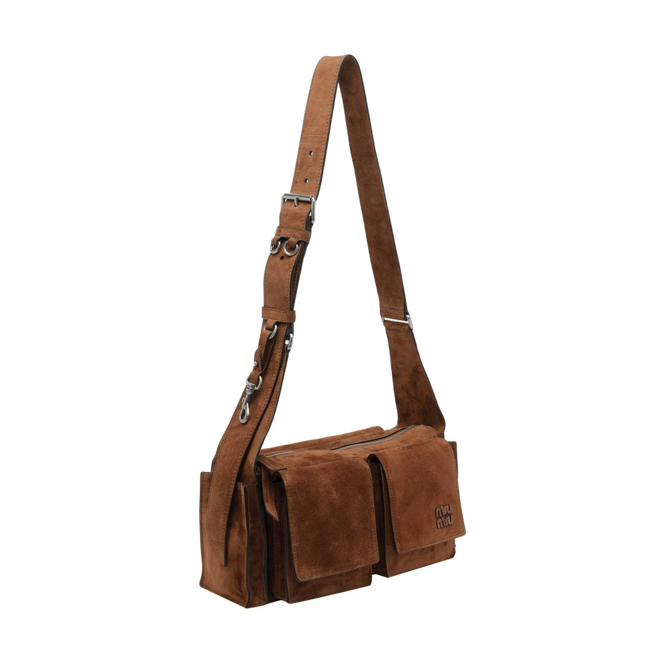 Miu Miu Utilitaire Small Shoulder Bag in Brown