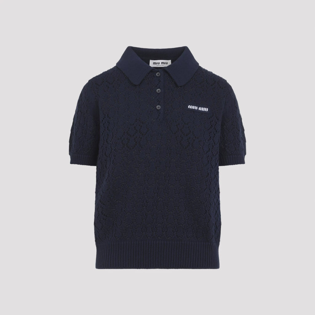 Miu Miu Women's Polo Polo Shirt in Blue