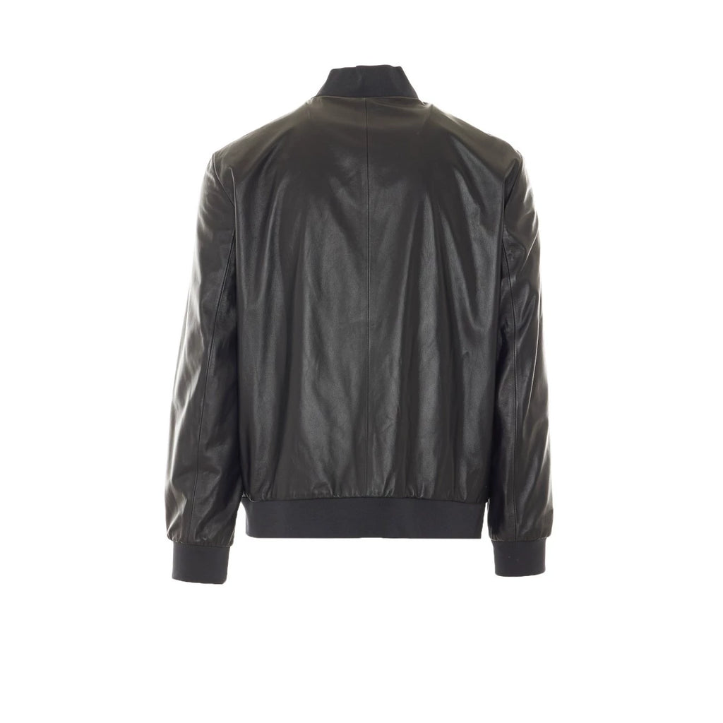 Gucci Men's Leather Jacket in Grey