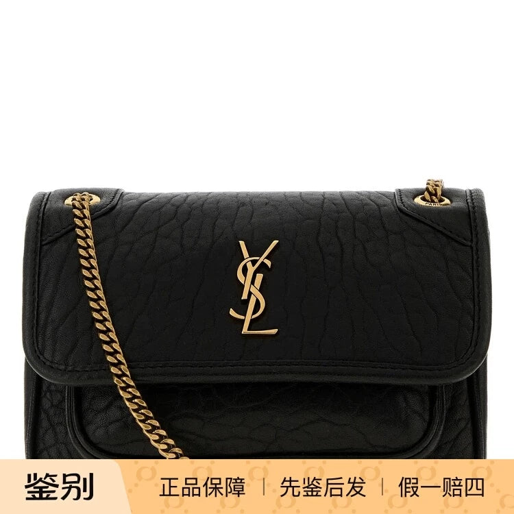 Saint Laurent Women's YSL Niki Mini Shoulder Bag in Black