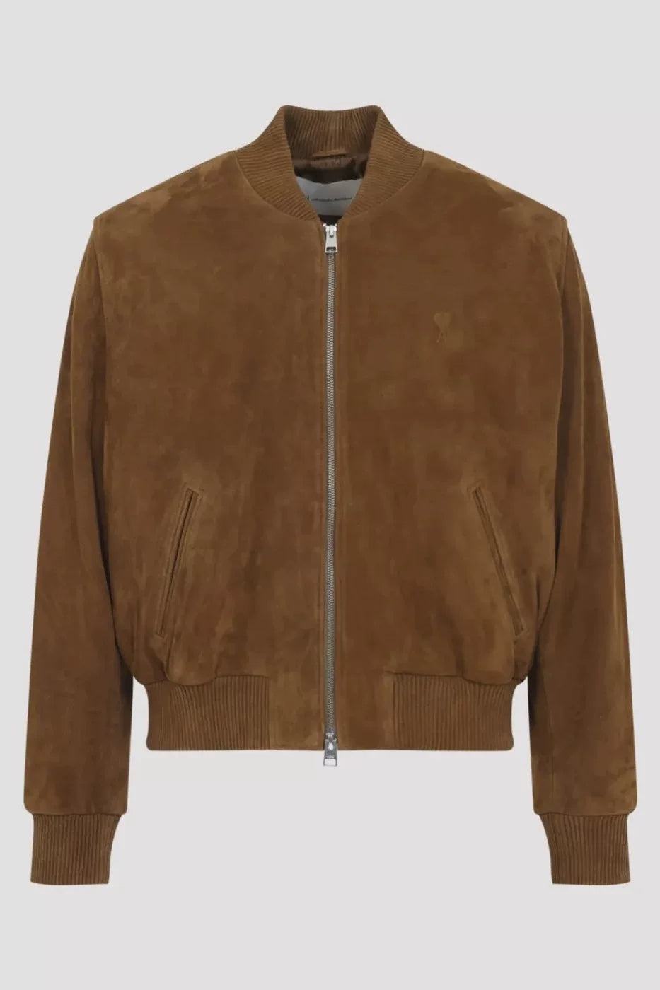 Ami Alexandre Mattiussi Men's Ami Paris Leather Jacket in Brown