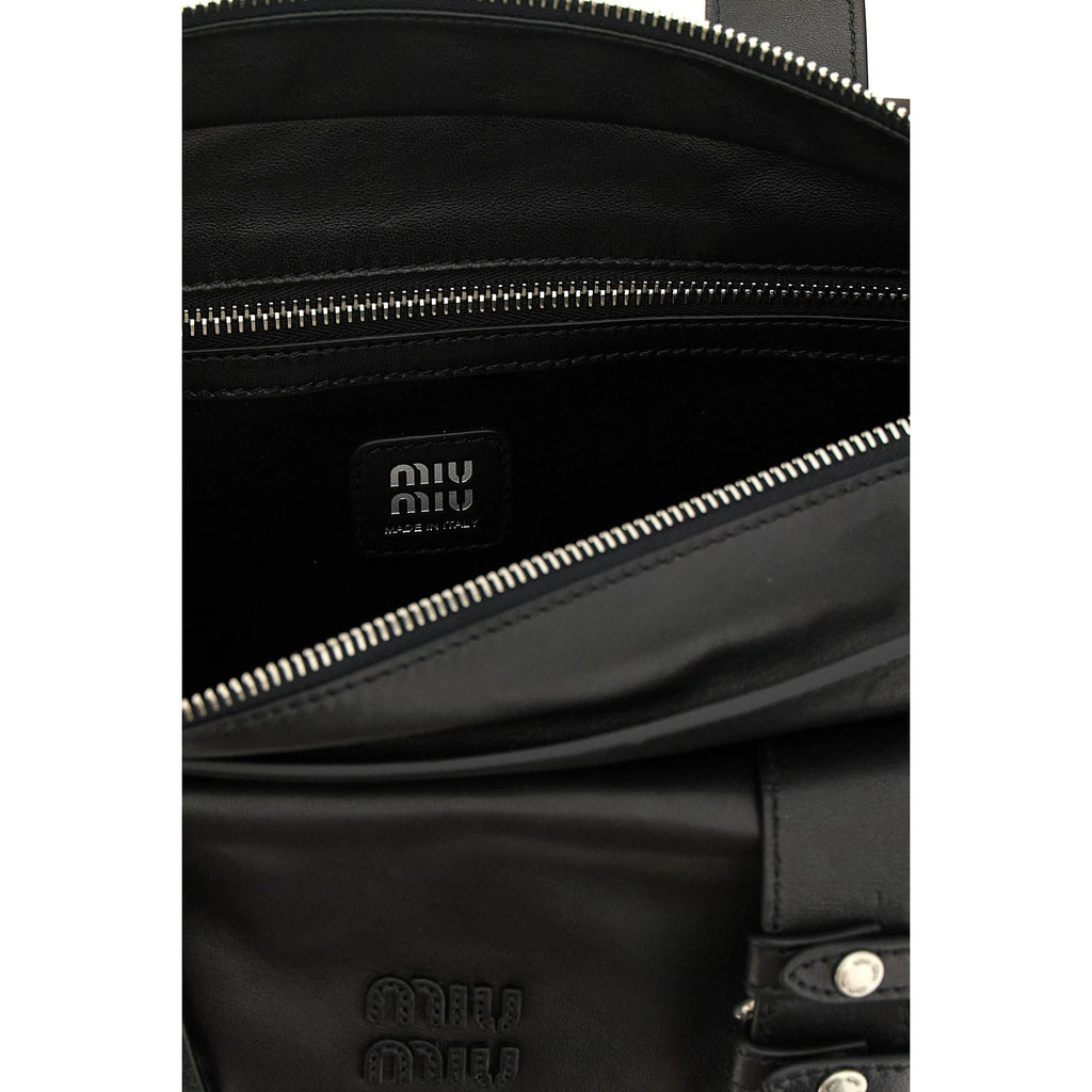 Miu Miu Utilitaire Small Shoulder Bag in Black