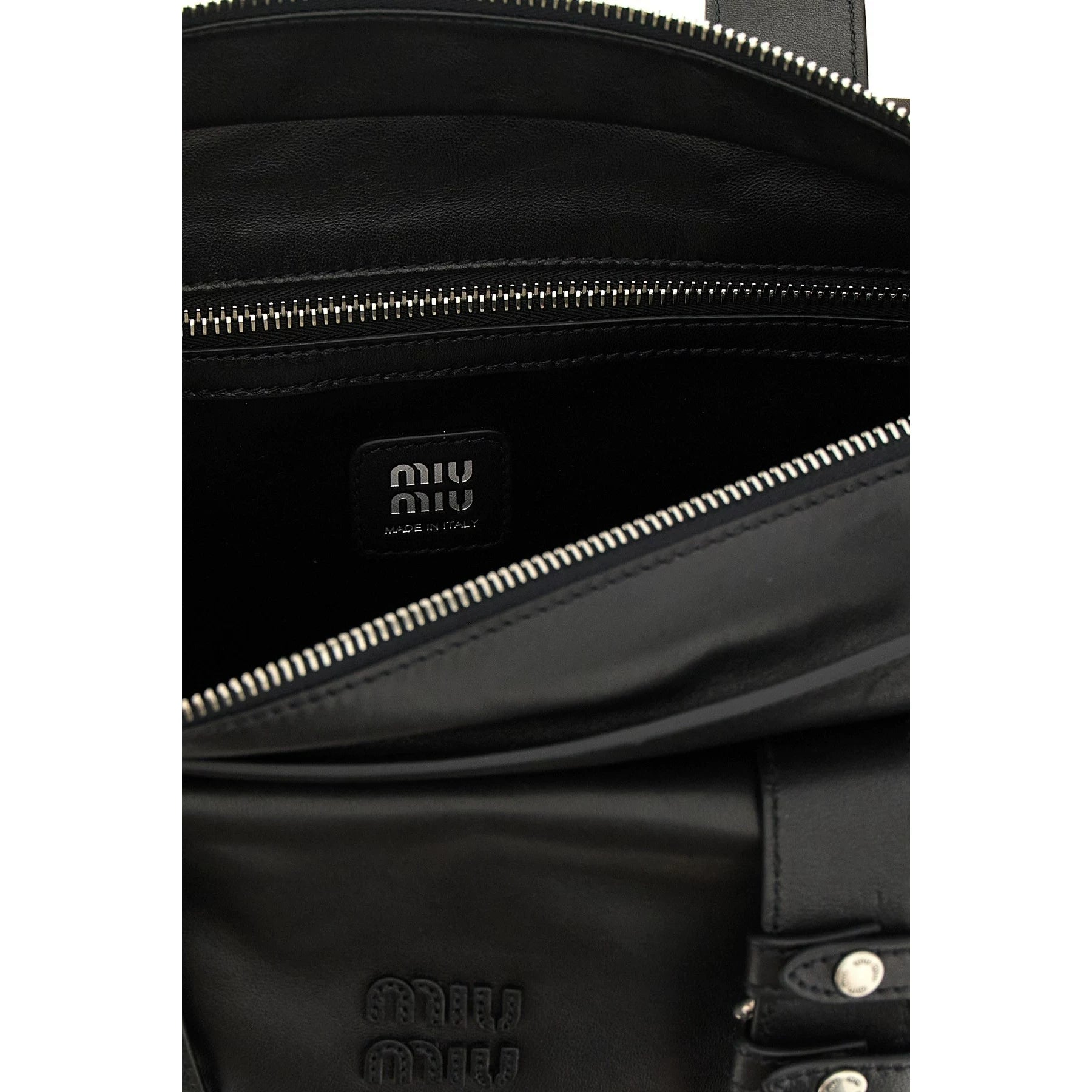 Miu Miu Utilitaire Small Shoulder Bag in Black