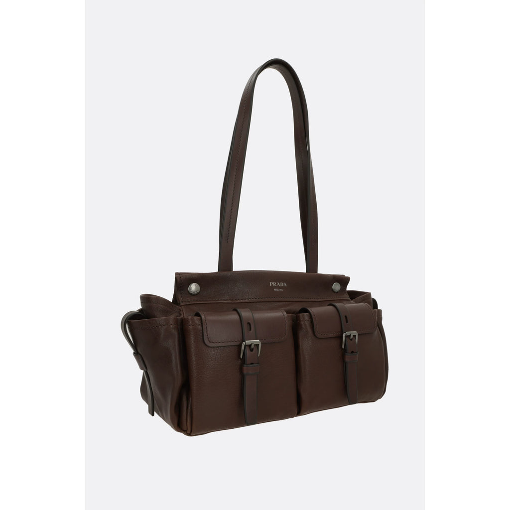 Prada Women's Route Medium Handbag in Brown