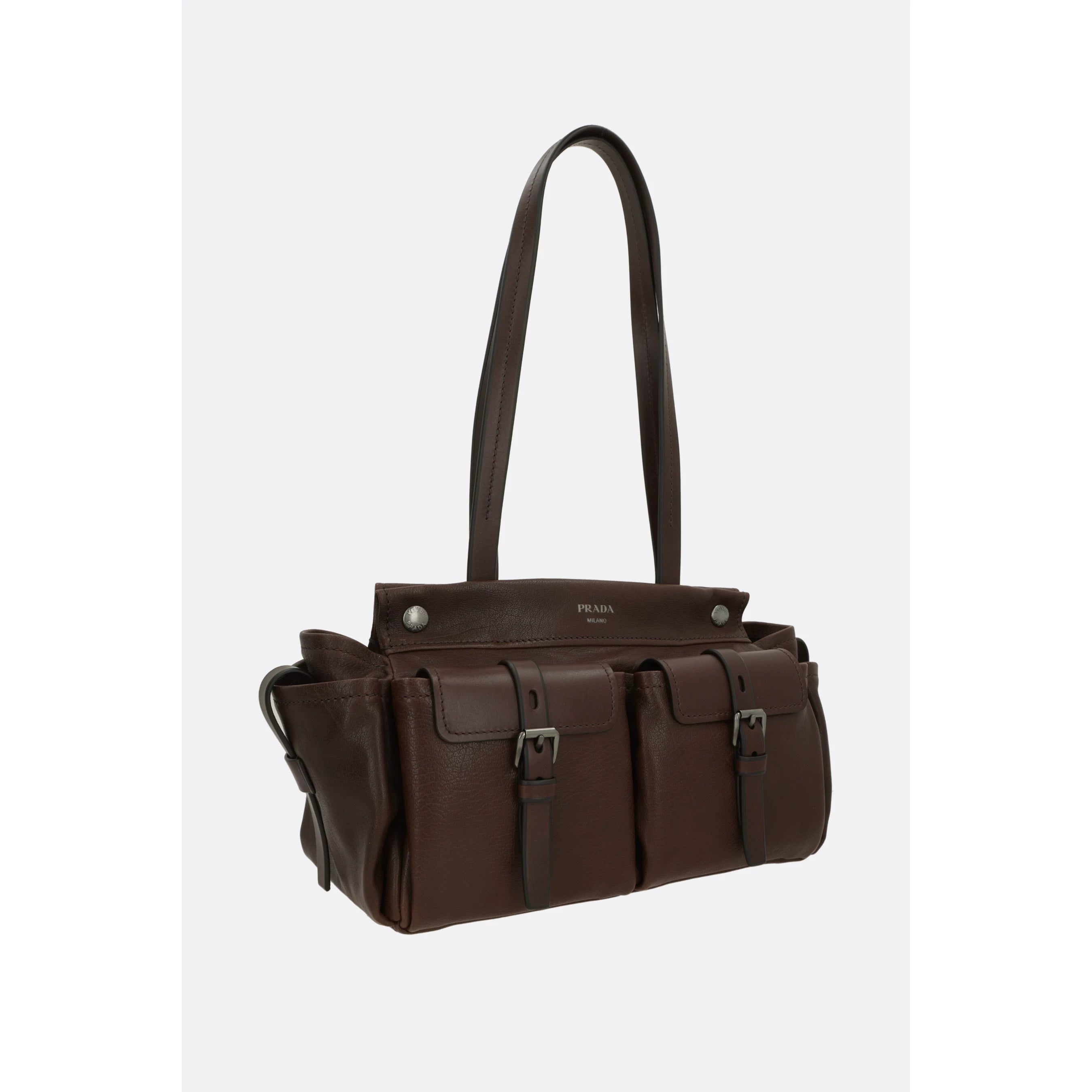 Prada Women's Route Medium Handbag in Brown