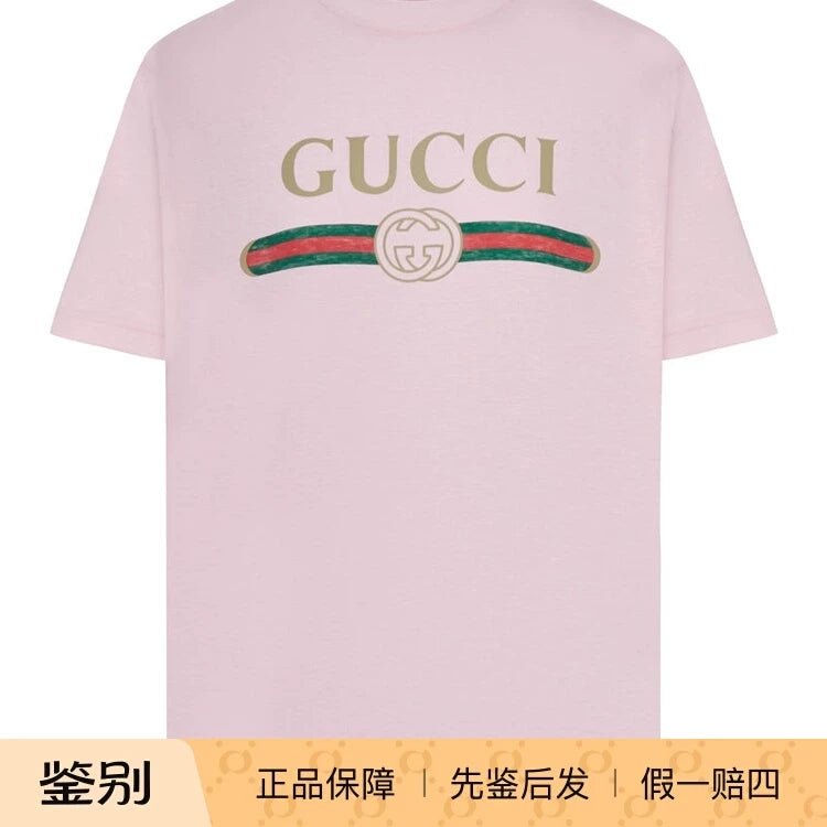 Gucci Women's Logo T-Shirt in Pink