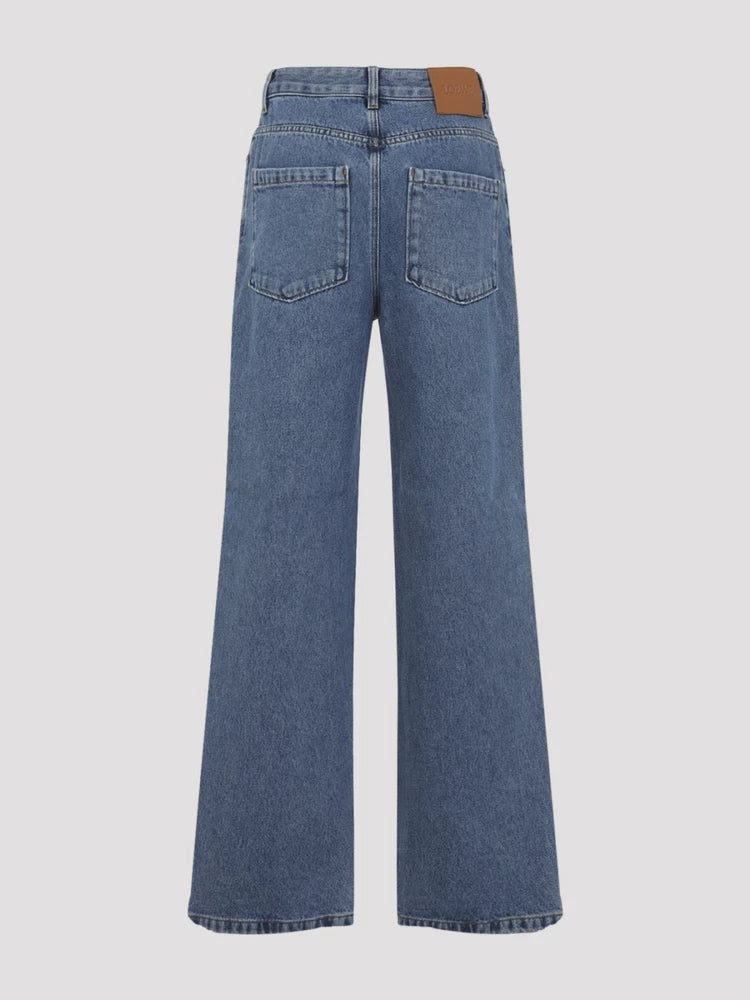 Loewe Women's Anagram Jeans in Blue