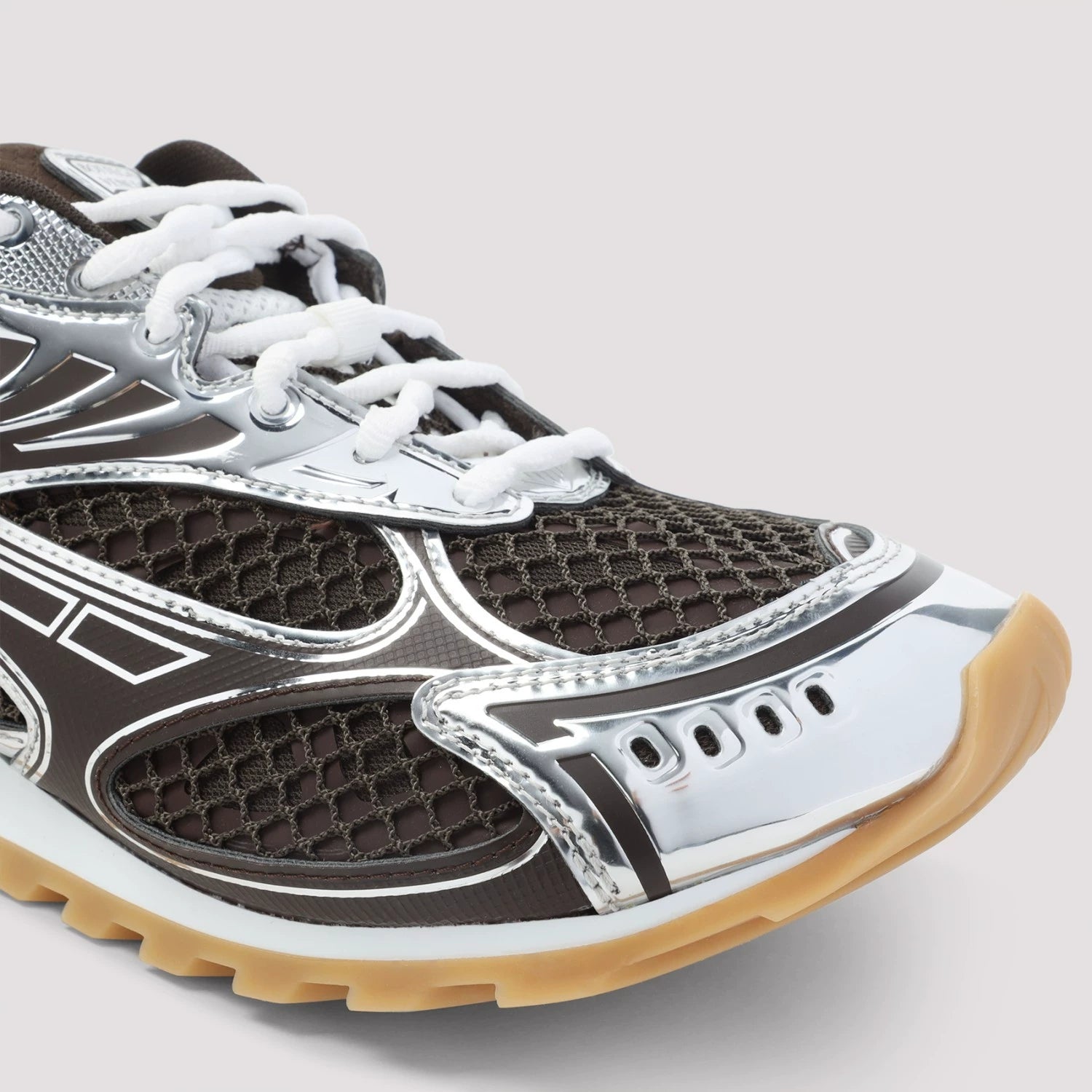 Bottega Veneta Men's Orbit Sneakers in Silver