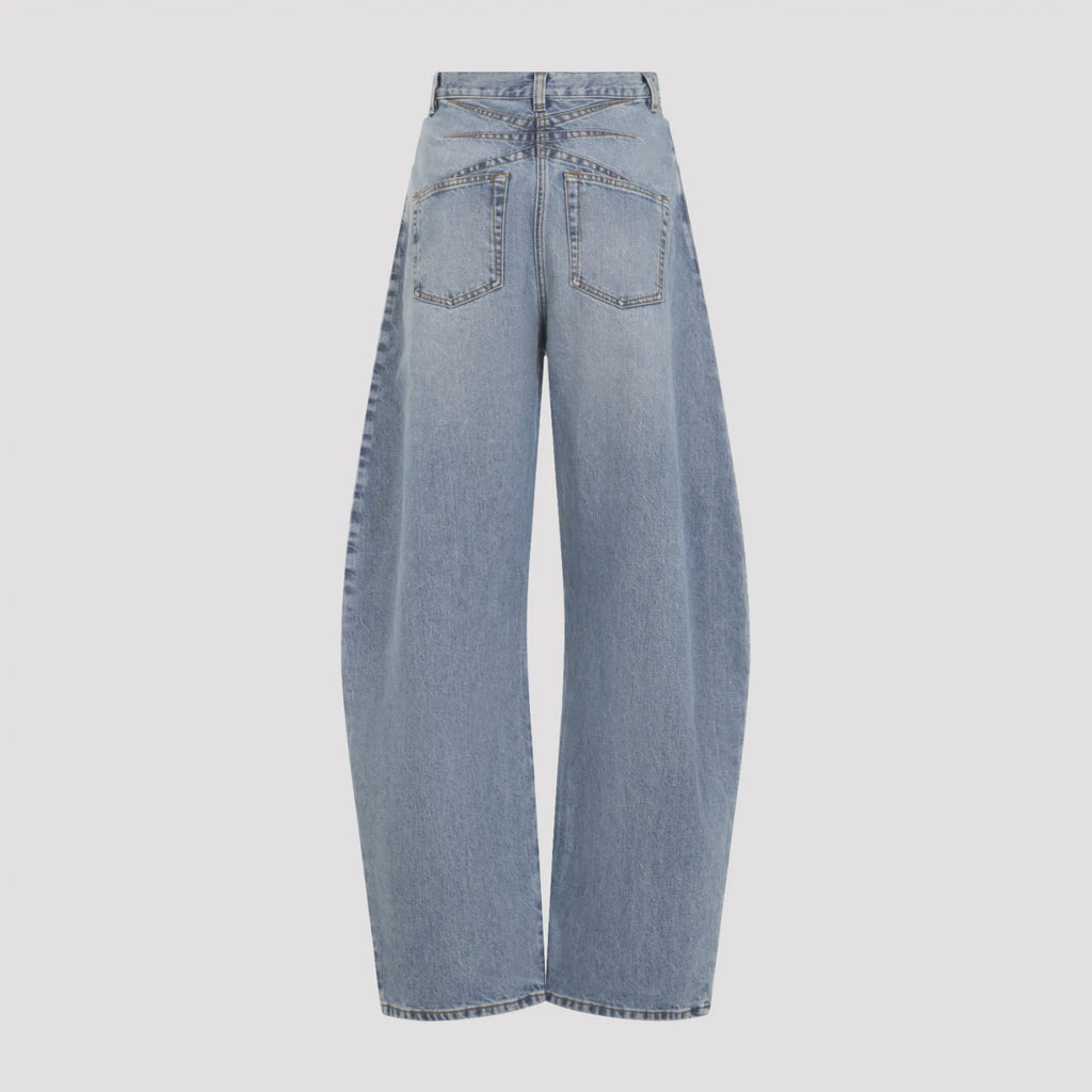 Alaia Women's Round Jeans in Blue