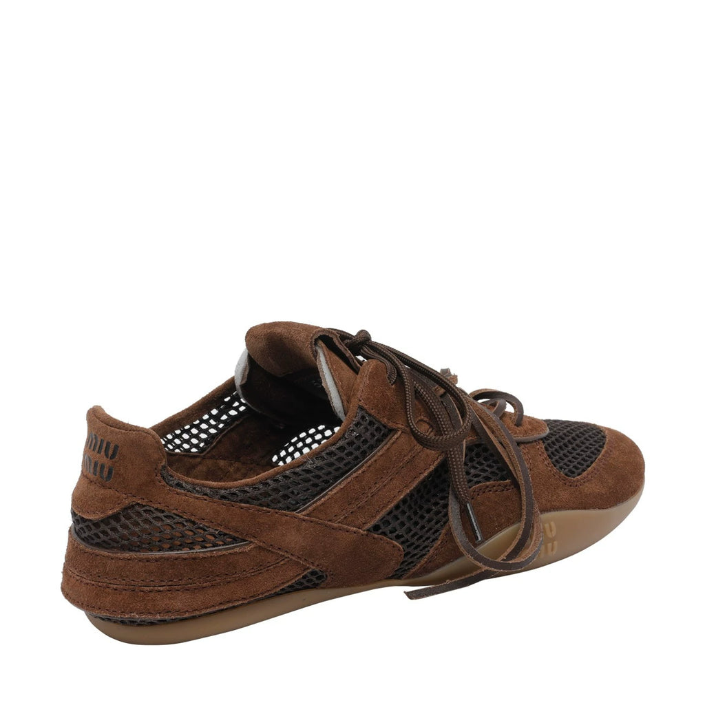 Miu Miu Women's Gymnasium Sneakers in Brown