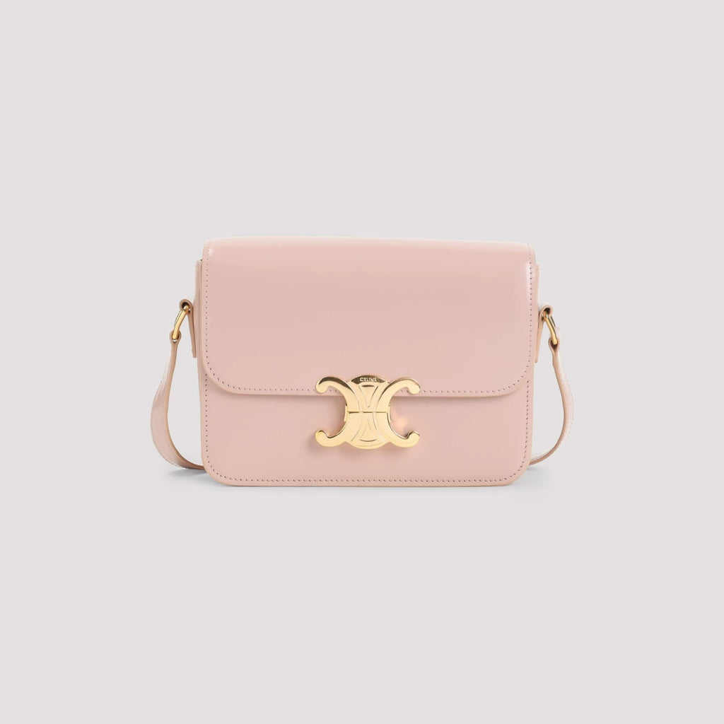 Celine Women's Teen Triomphe Small Shoulder Bag in Soft Peach