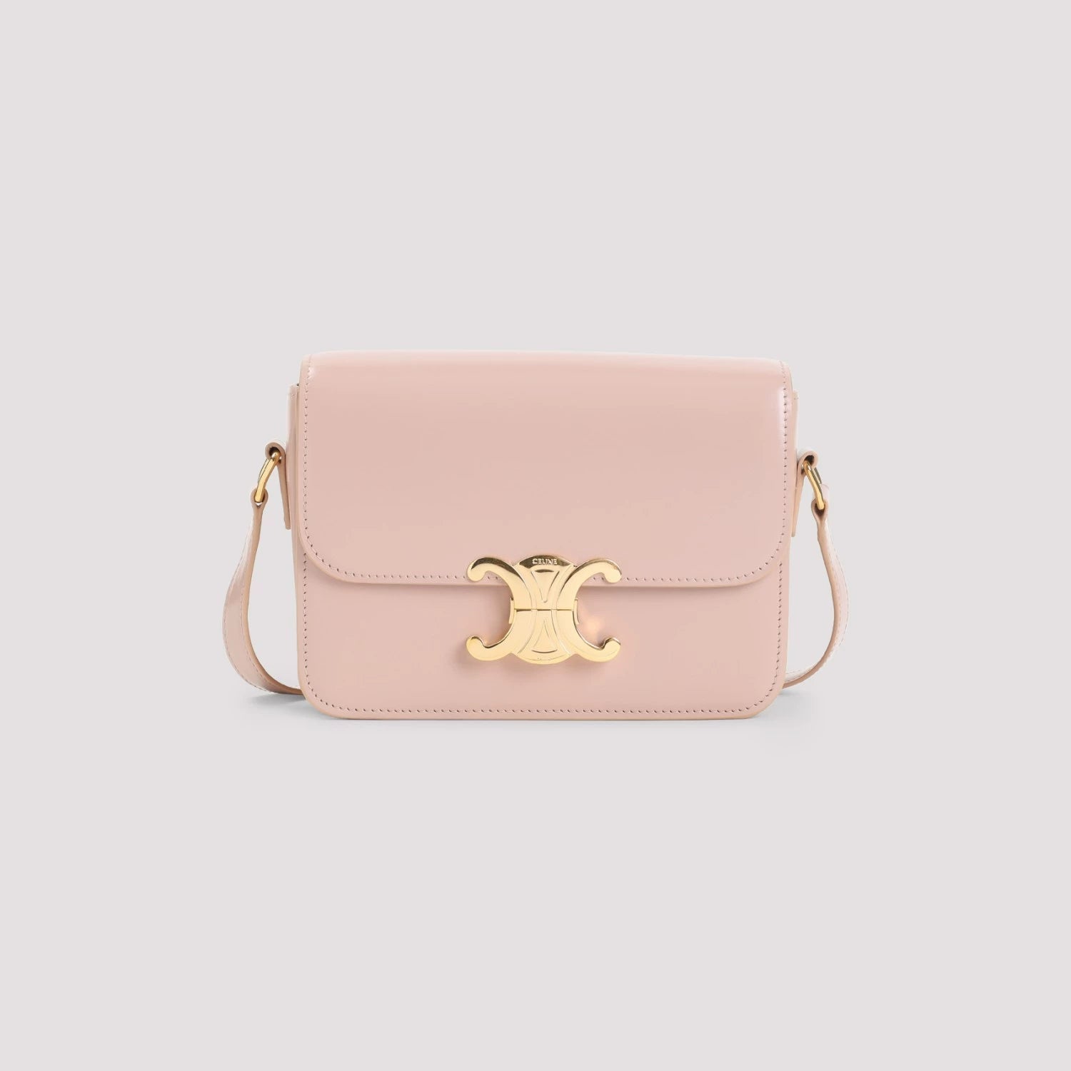 Celine Women's Teen Triomphe Small Shoulder Bag in Soft Peach