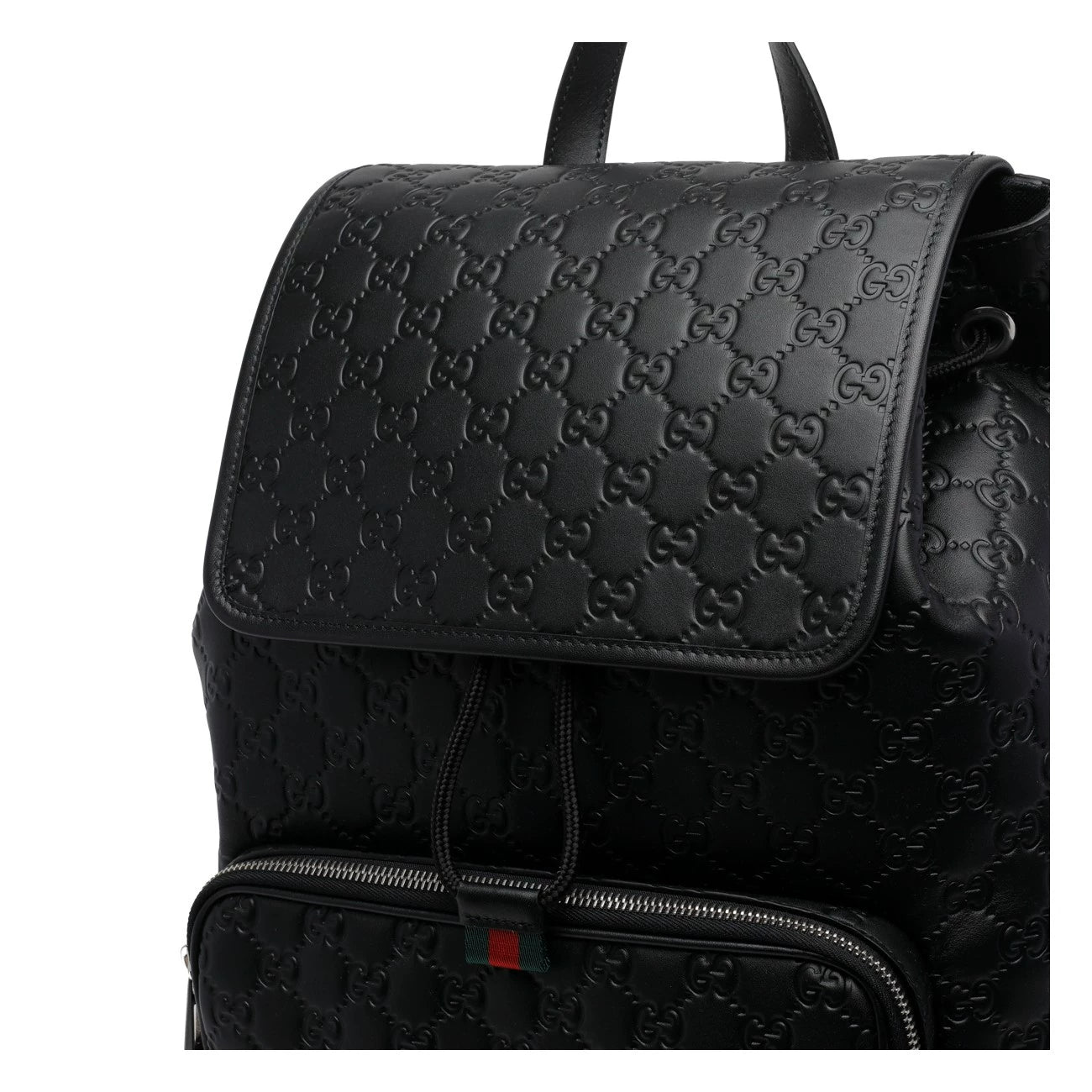 Gucci Men's Emblem Backpack in Black