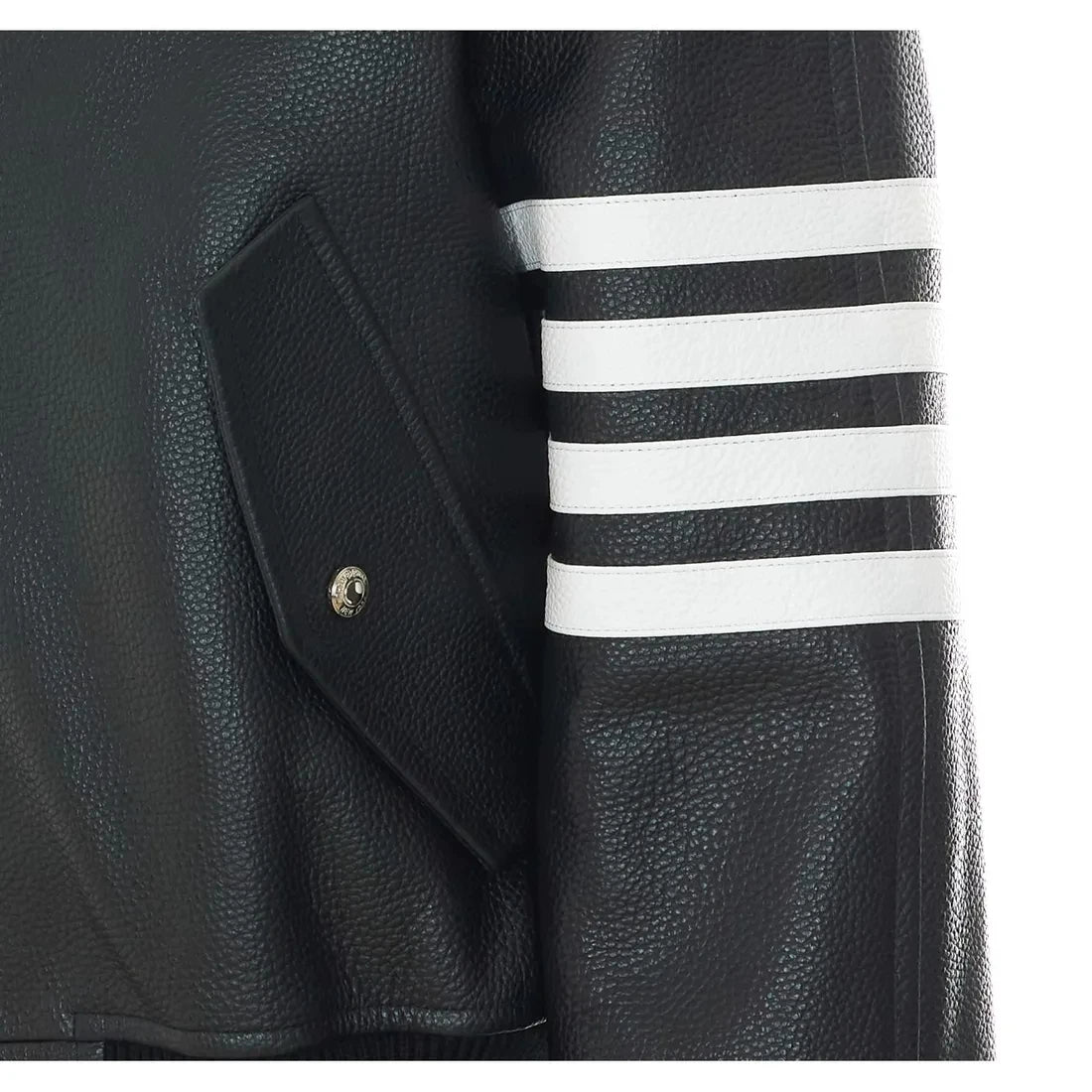 Thom Browne Men's Leather Jacket in Black