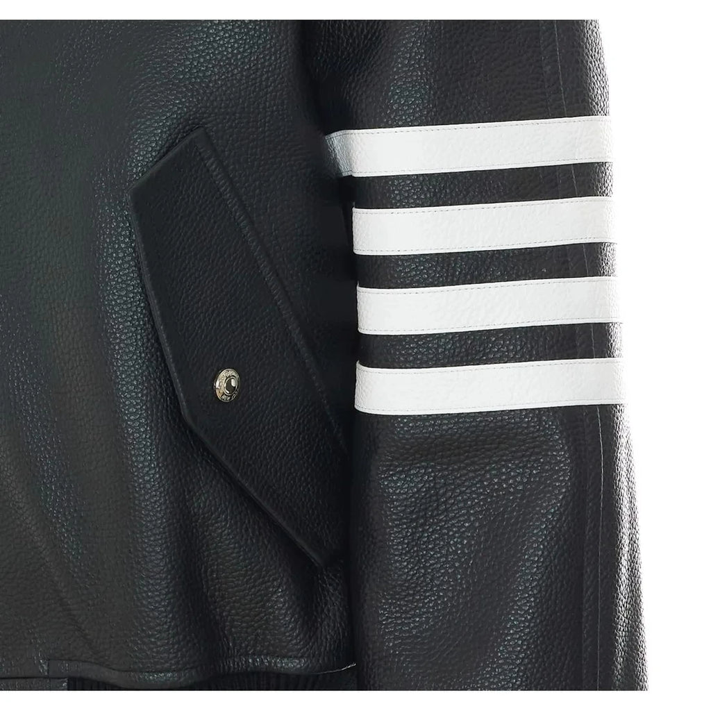 Thom Browne Men's Leather Jacket in Black