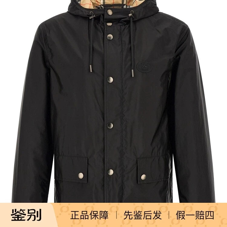 BURBERRY Men's Pembrey Hooded Jacket in Black