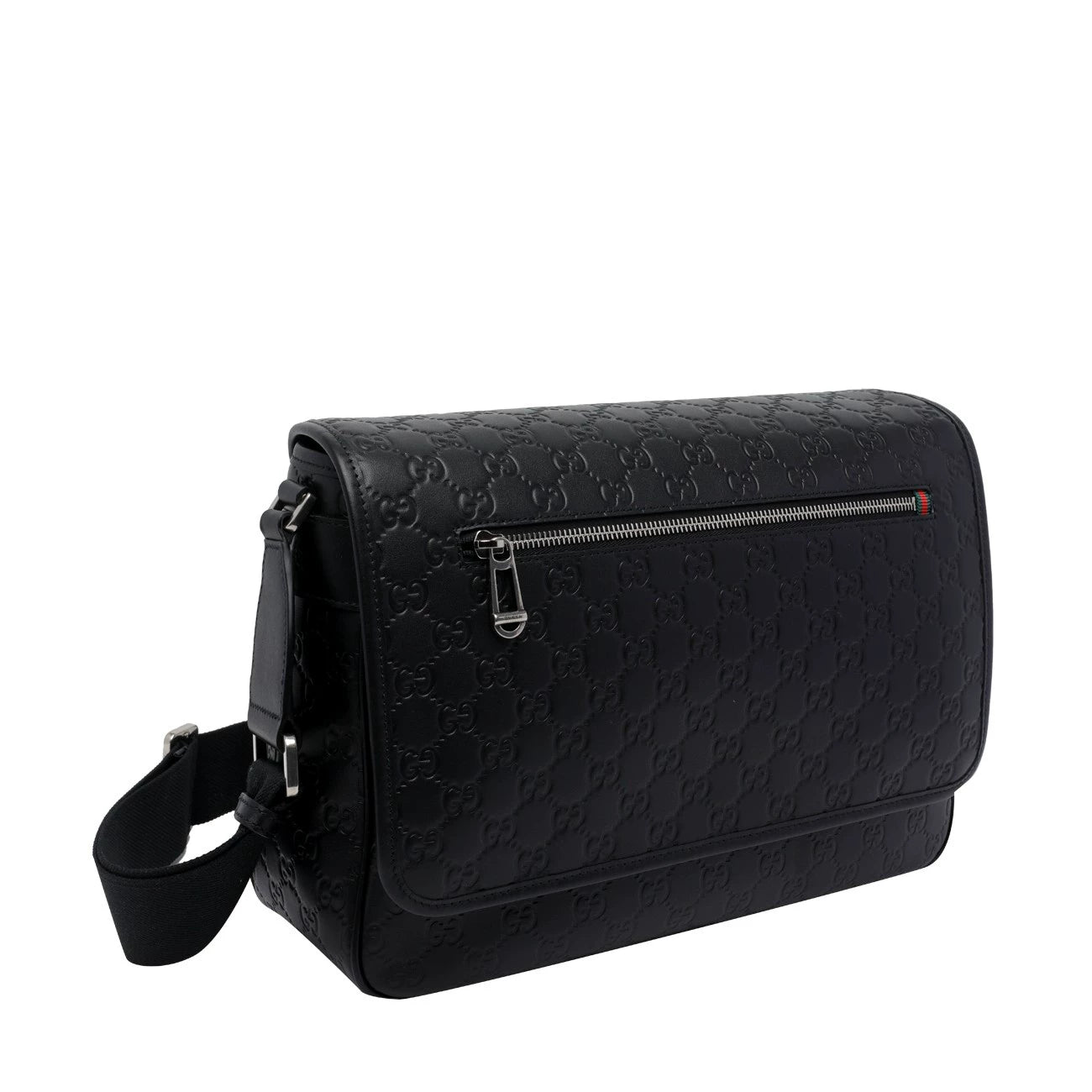 Gucci Men's Emblem Logo Bag in Black