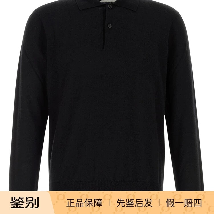 The Row Men's Selio Polo Polo Shirt in Black