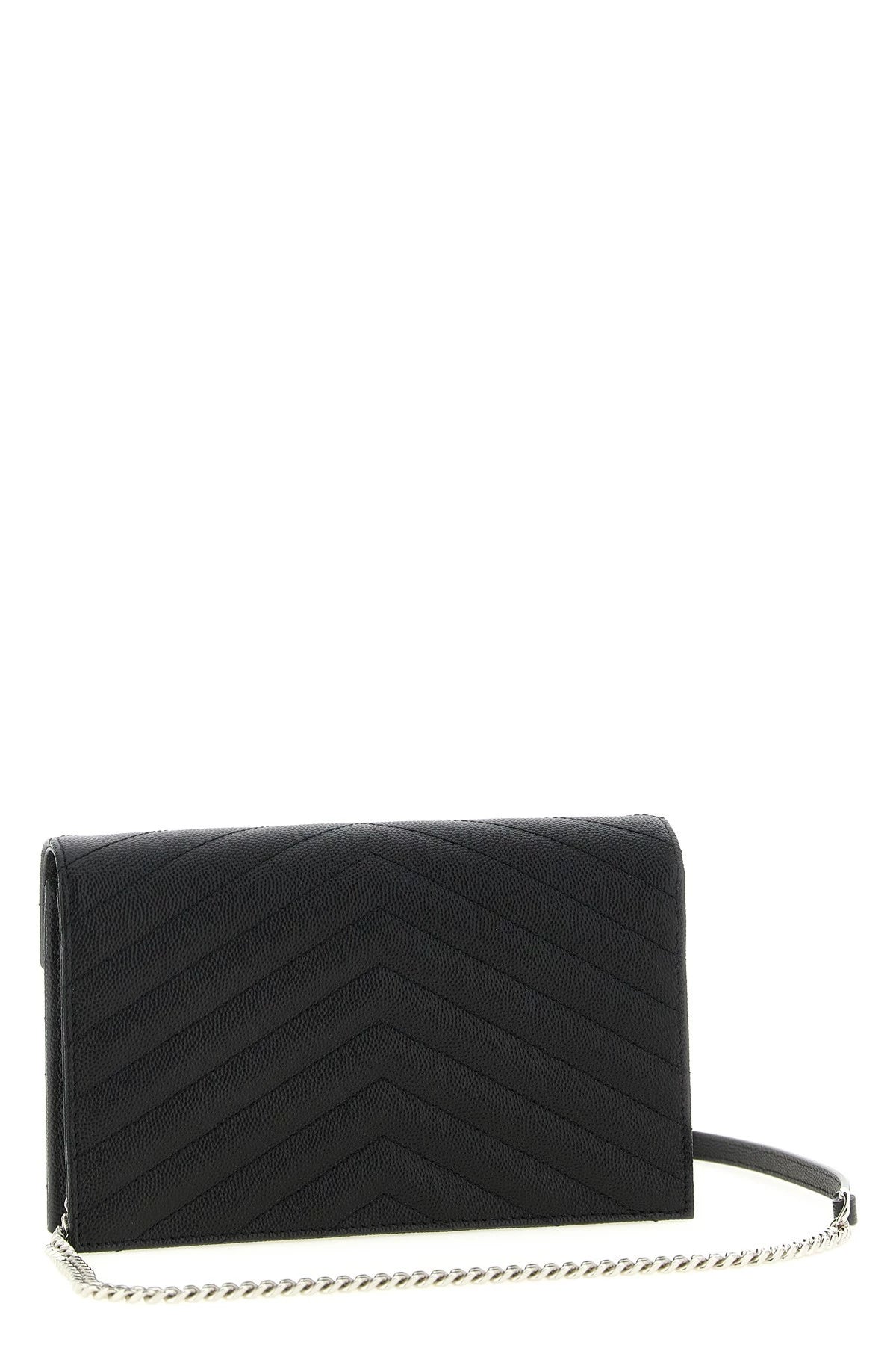 Saint Laurent Women's YSL Envelope Mini Bag in Black