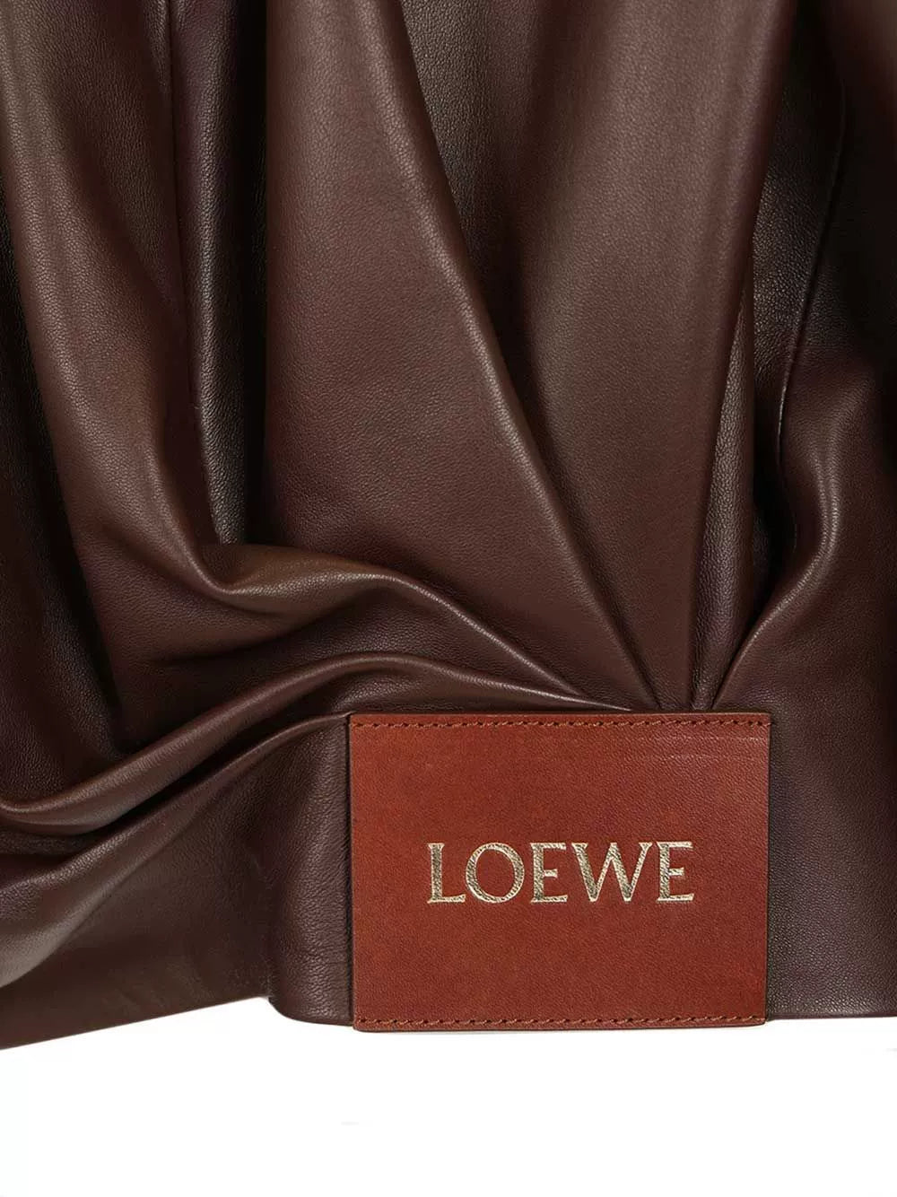 Loewe Women's Leather Jacket in Dark Brown