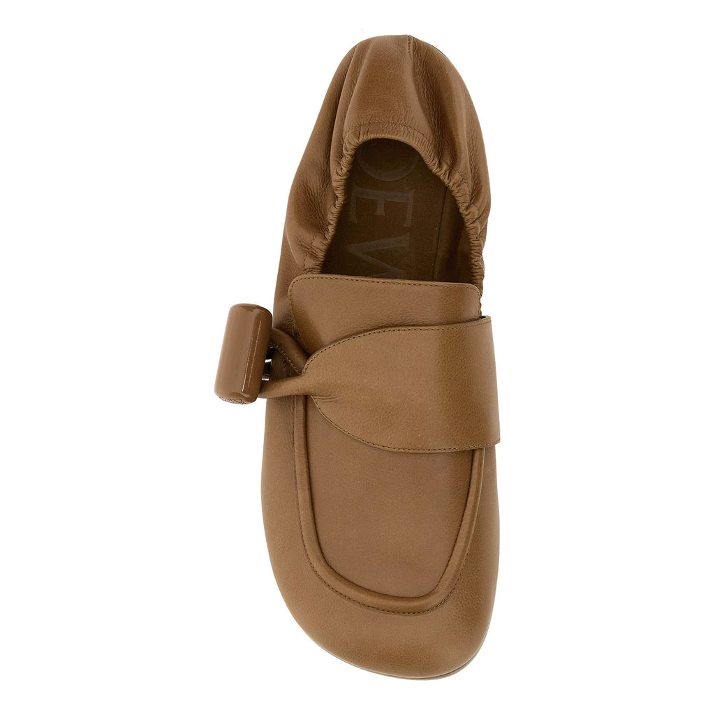 Loewe Women's Toggle Loafers in Brown