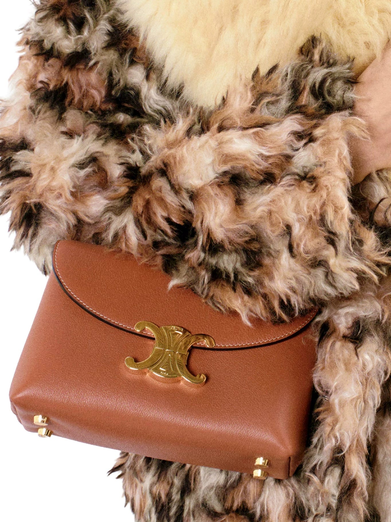 Celine Women's Teen Nino Small Shoulder Bag in Brown