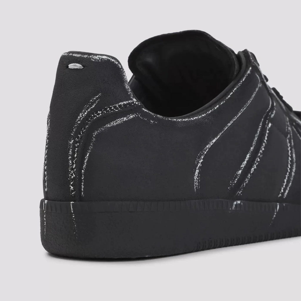 MAISON MARGIELA Men's Replica Leather Sneakers in Black