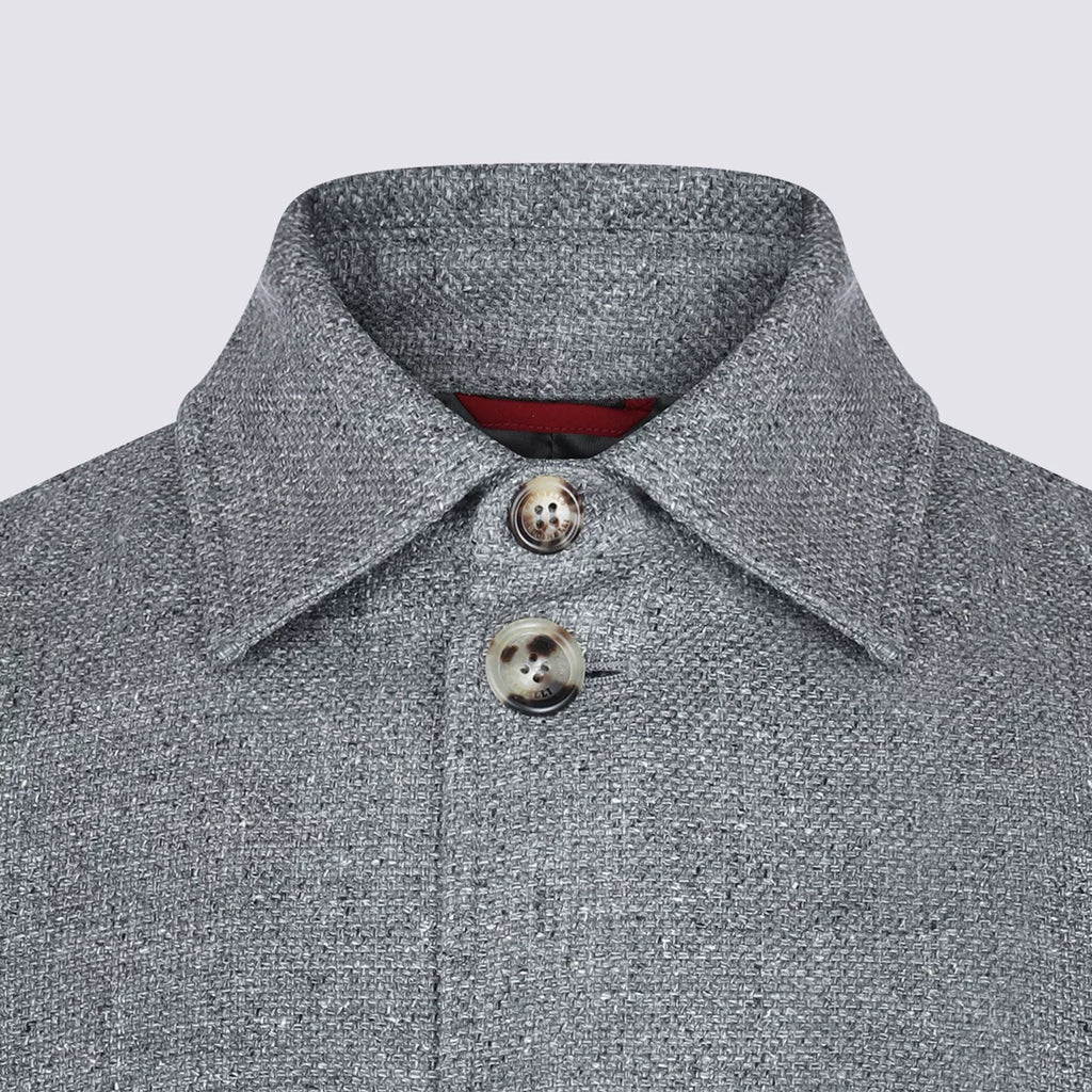 Brunello Cucinelli Men's Jacket in Grey