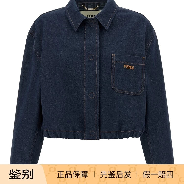 Fendi Women's Coat in Blue