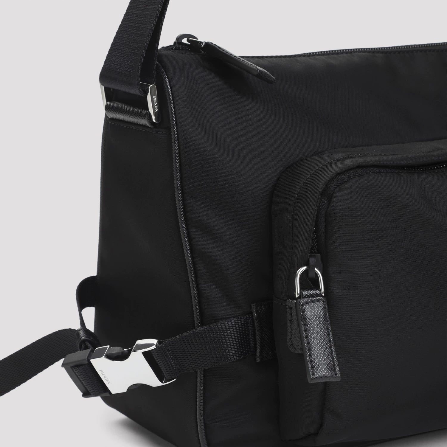 Prada Men's Medium Crossbody Bag in Black
