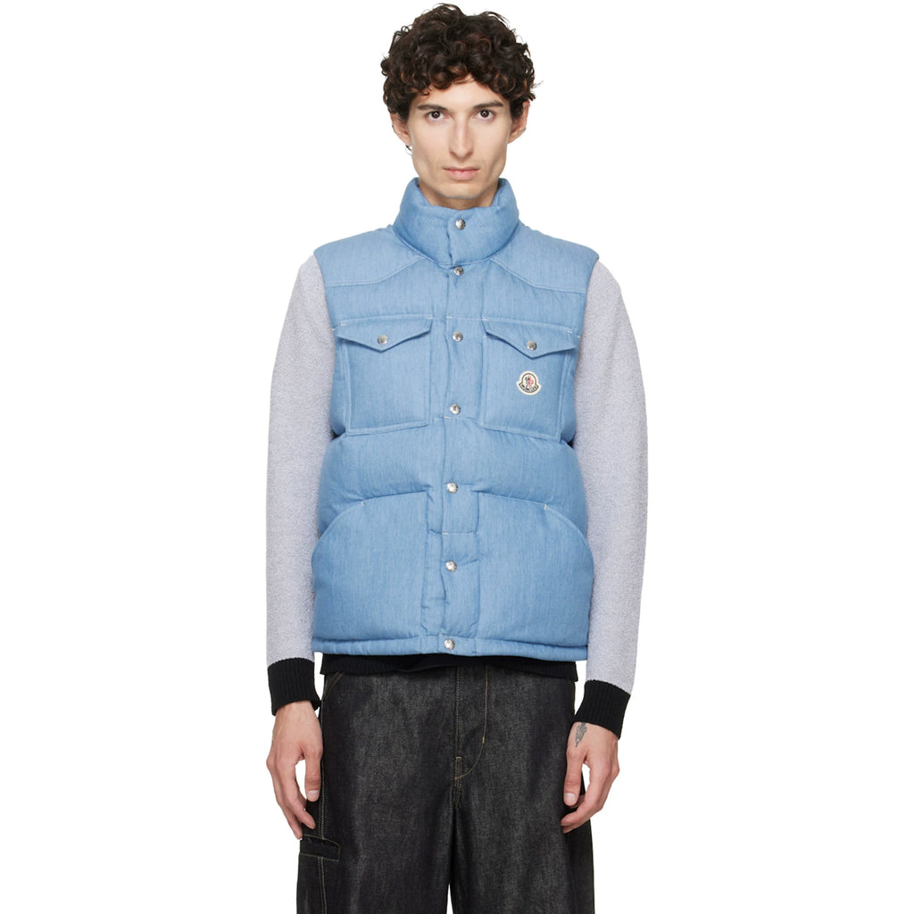 Moncler Men's Envional Vest in Blue