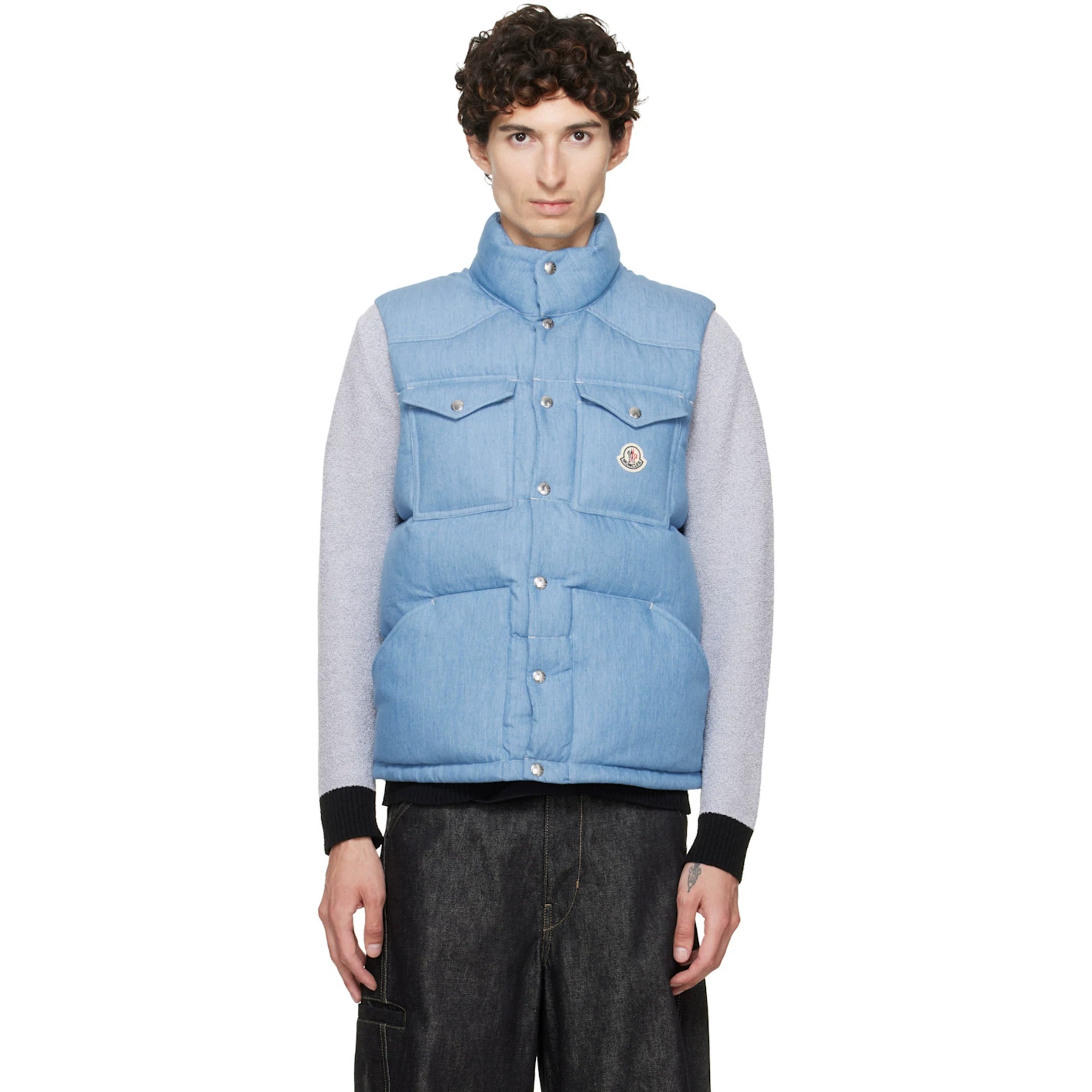 Moncler Men's Envional Vest in Blue