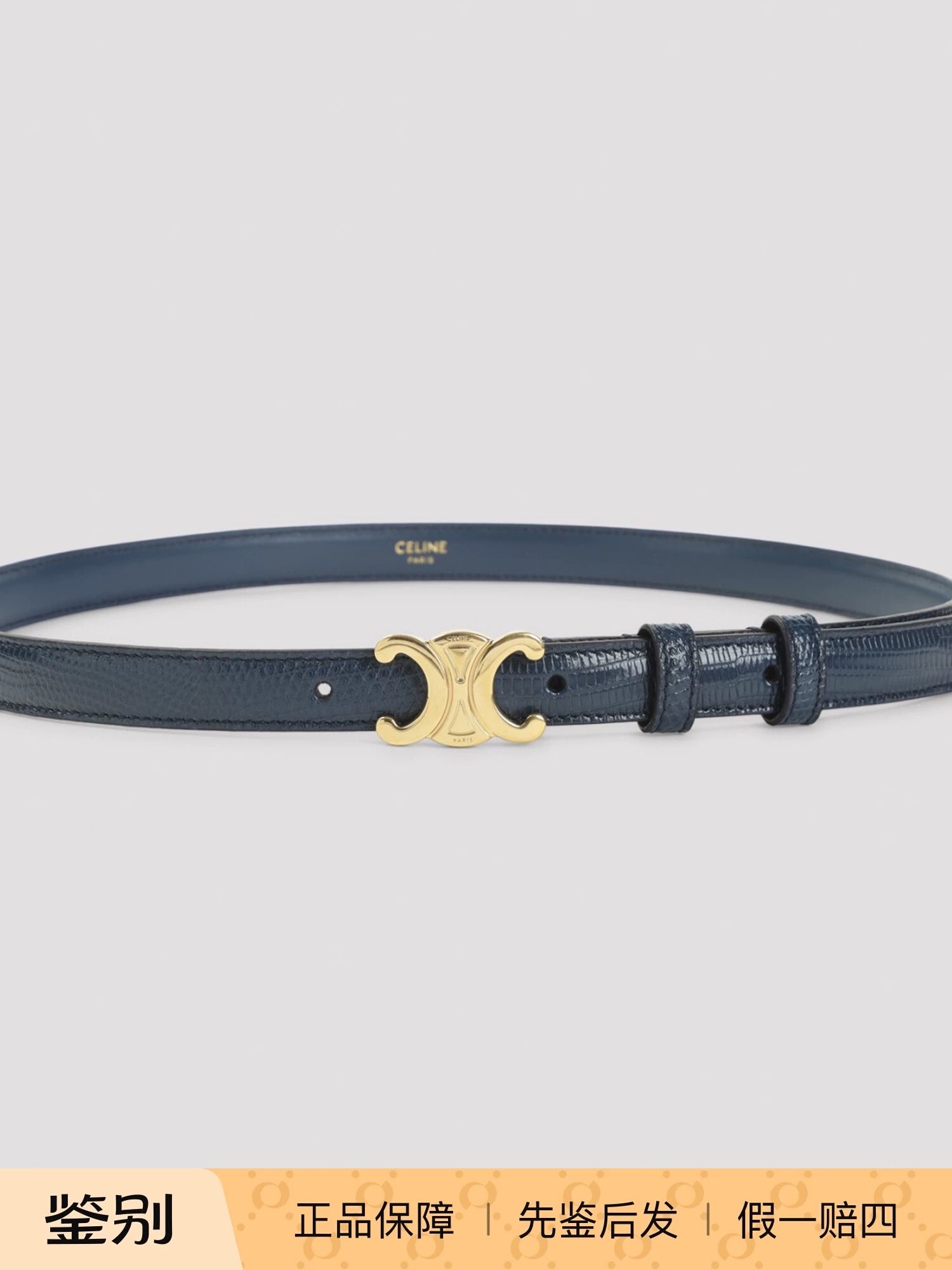 Celine Women's Triomphe Belt in Blue