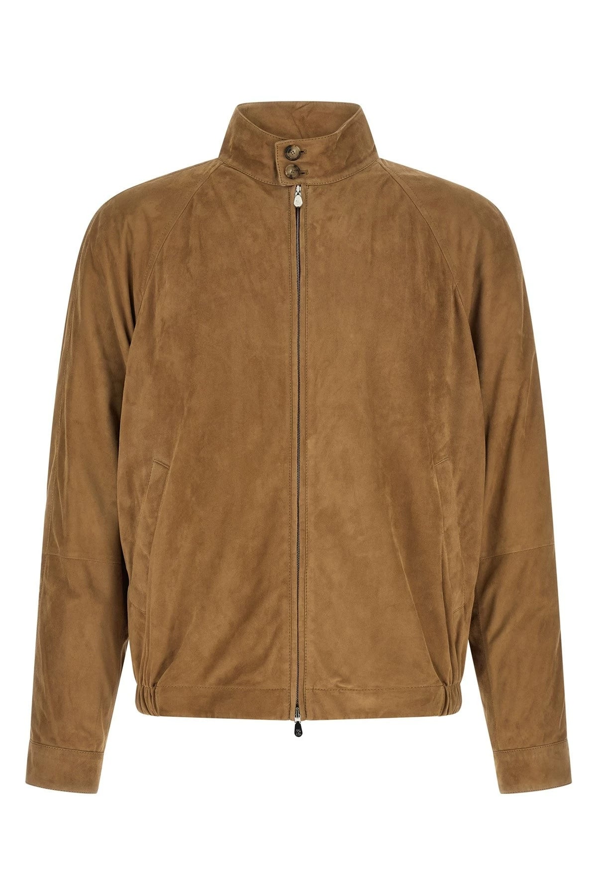 Brunello Cucinelli Men's Leather Jacket in Brown