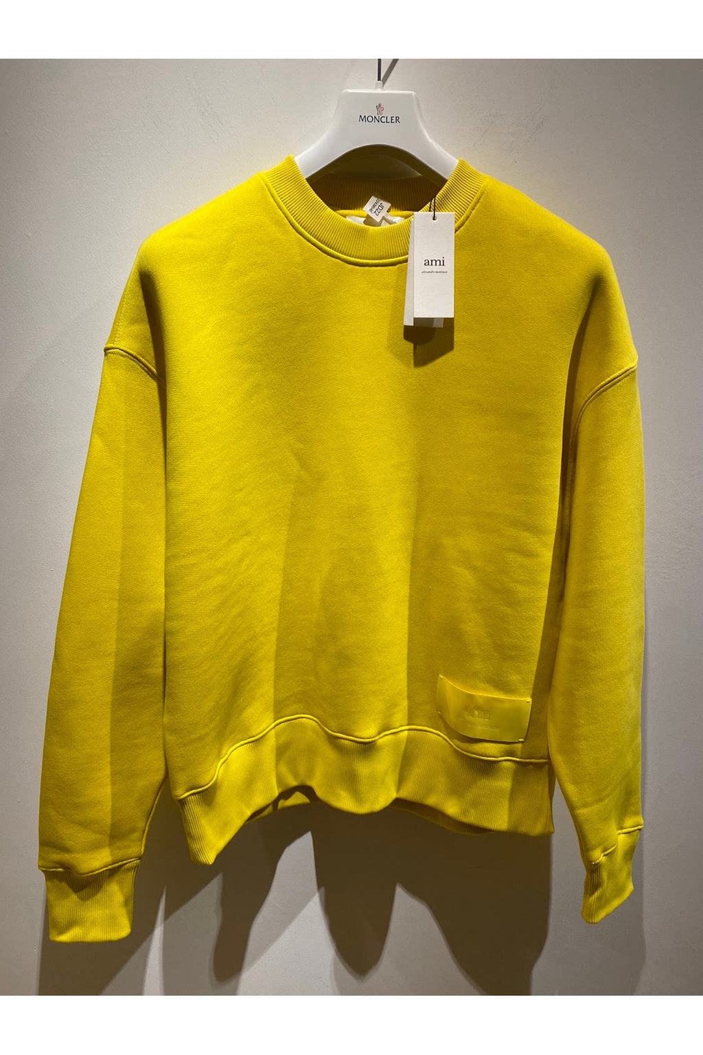 Ami Paris Men's Usw006749 Hoodie in Yellow