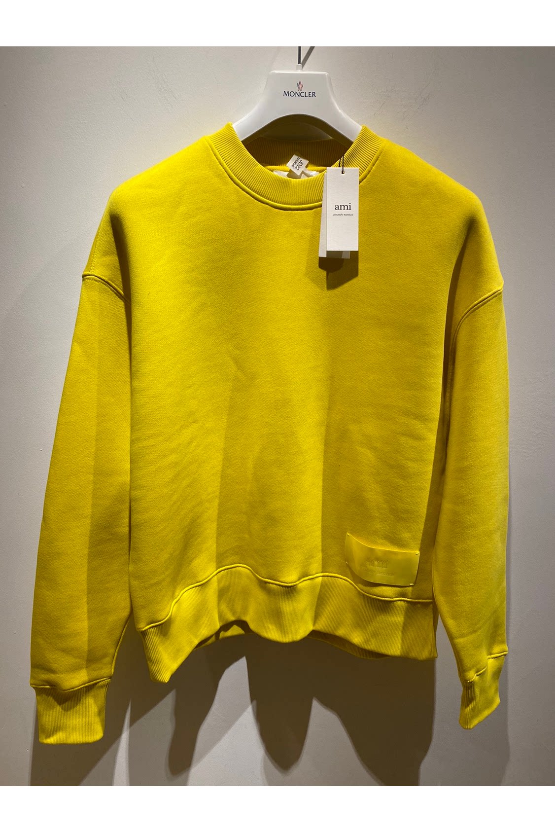 Ami Paris Men's Usw006749 Hoodie in Yellow