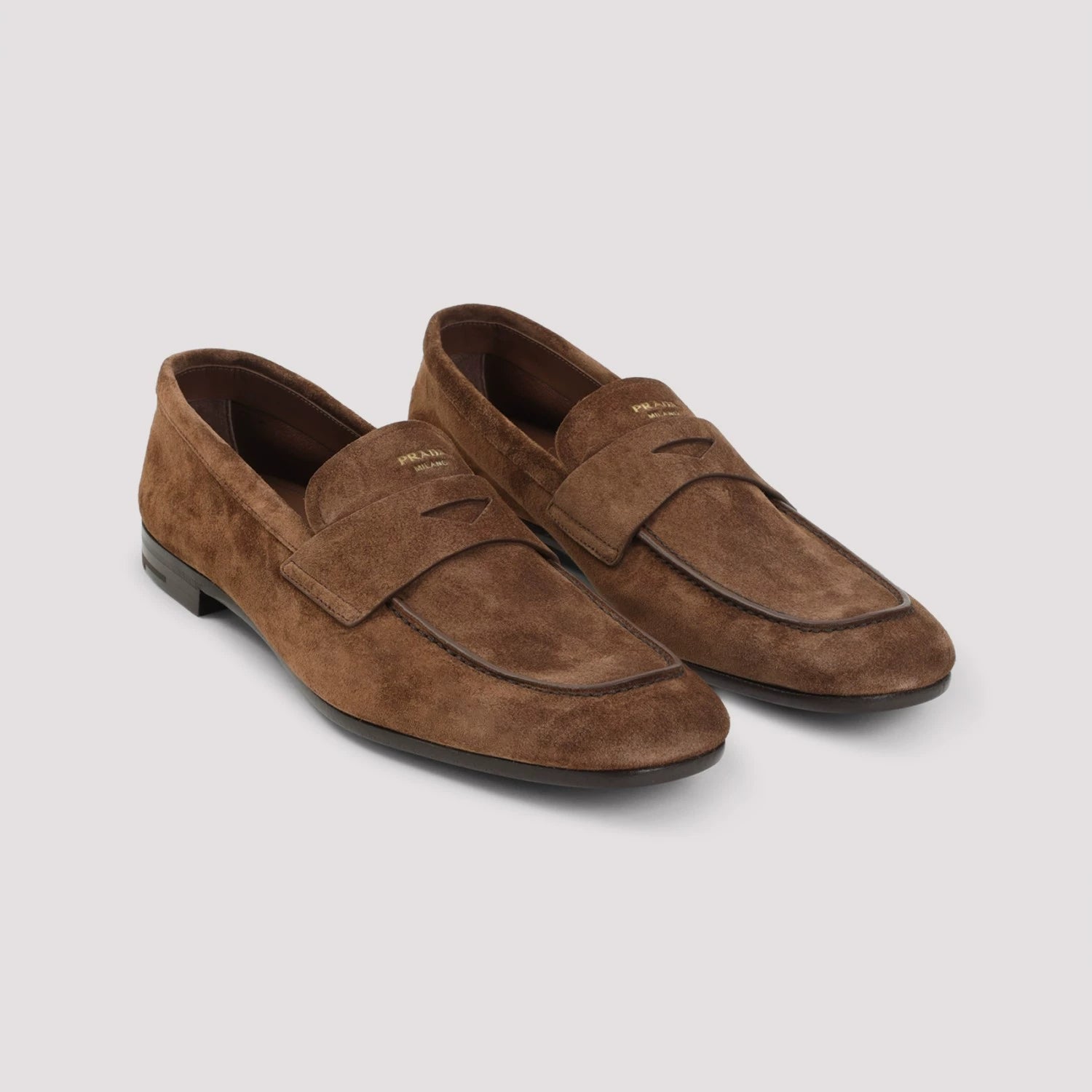 Prada Men's Loafers in Dark Brown