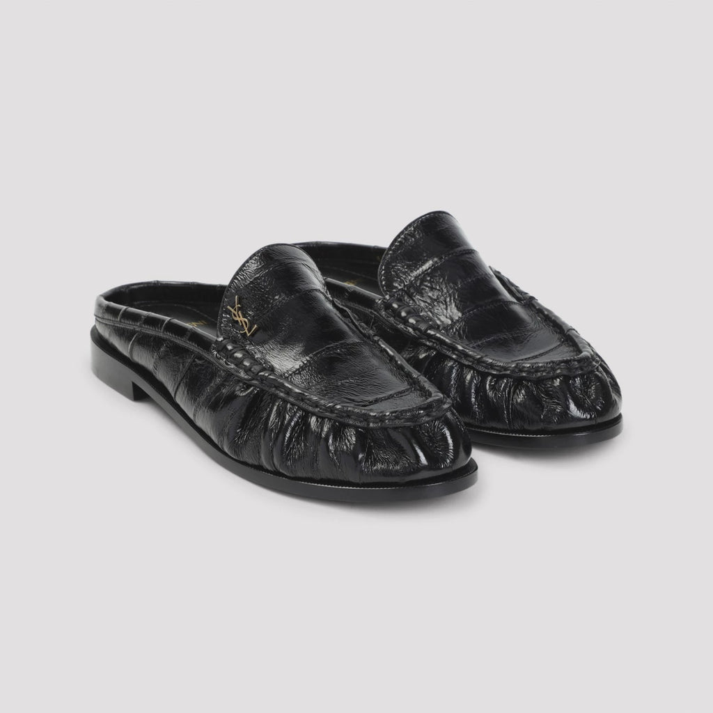 Saint Laurent Women's YSL Le Loafer 15 Shoes in Black