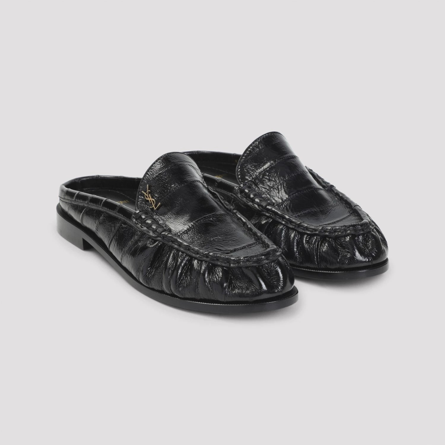 Saint Laurent Women's YSL Le Loafer 15 Shoes in Black