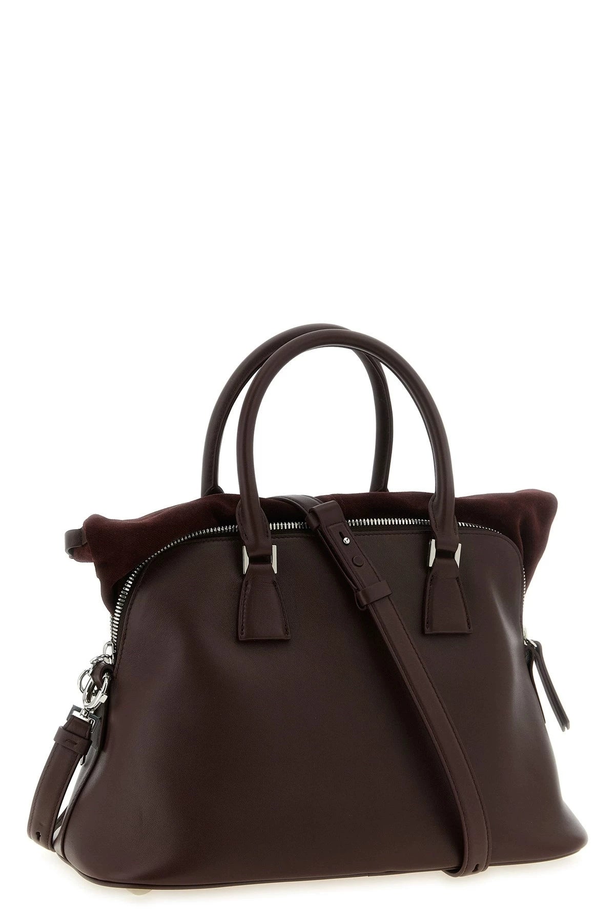 Maison Margiela Women's Ac Medium Shoulder Bag in Burgundy