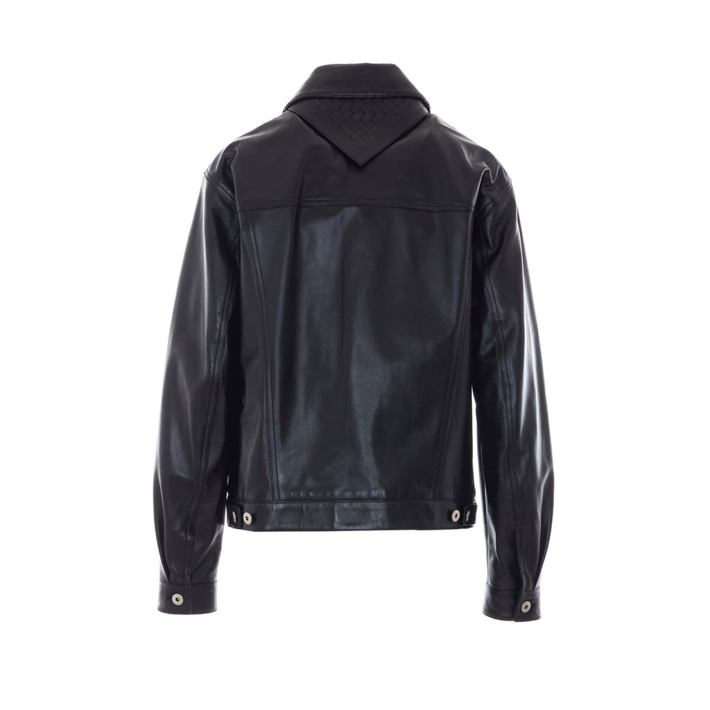 Bottega Veneta Women's Leather Jacket in Black