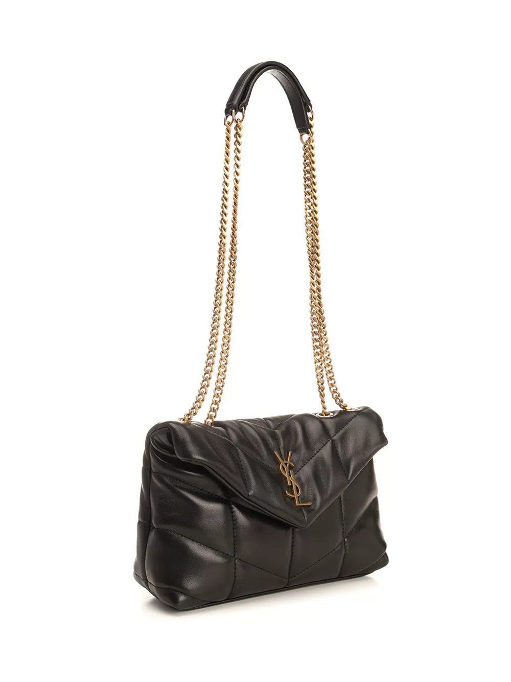 Saint Laurent YSL Loulou Puffer Mini Bag in Black