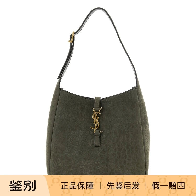 Saint Laurent YSL Le 5a7 Small Bag in Grey