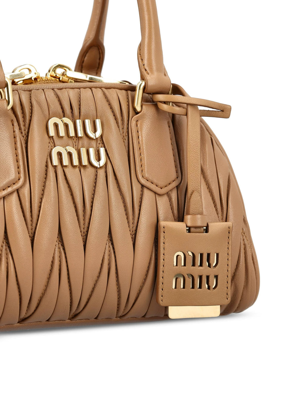 Miu Miu Women's Arcadie Small Shoulder Bag in Brown