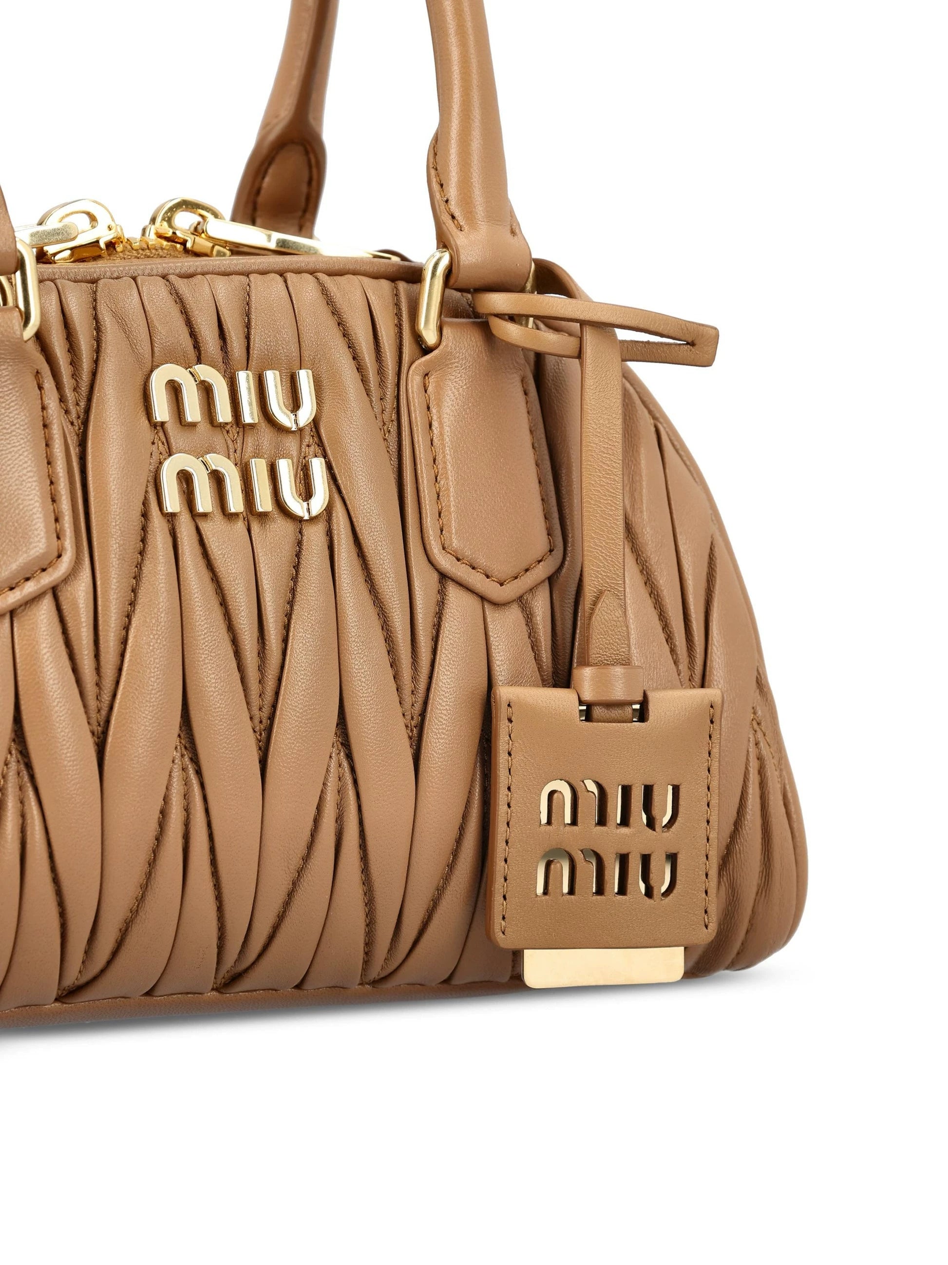 Miu Miu Women's Arcadie Small Shoulder Bag in Brown