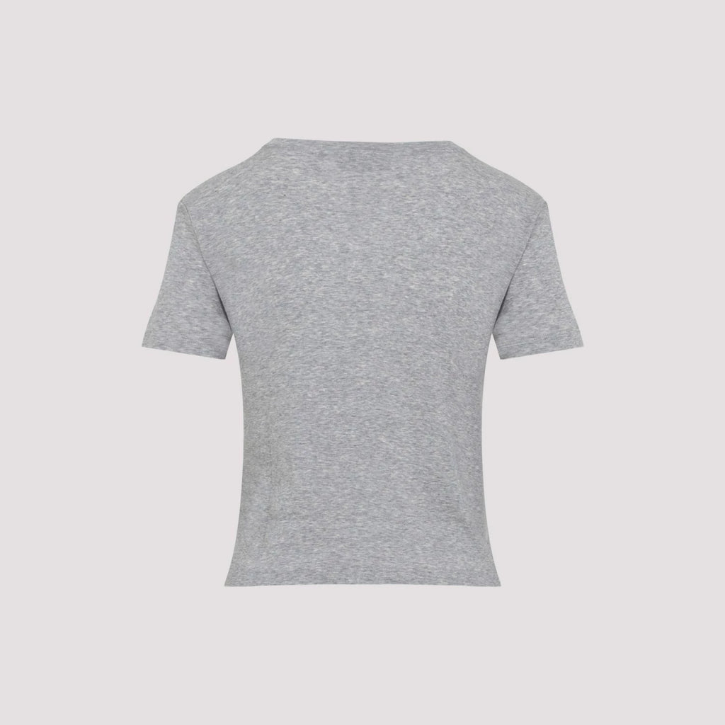Miu Miu Women's Logo T-Shirt in Grey