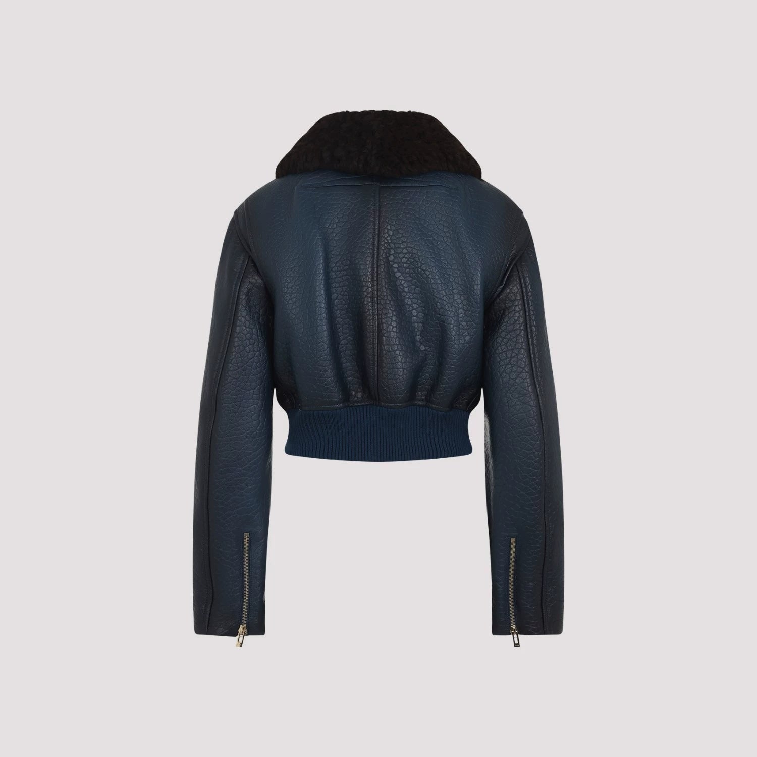 Alaia Women's Leather Jacket in Blue