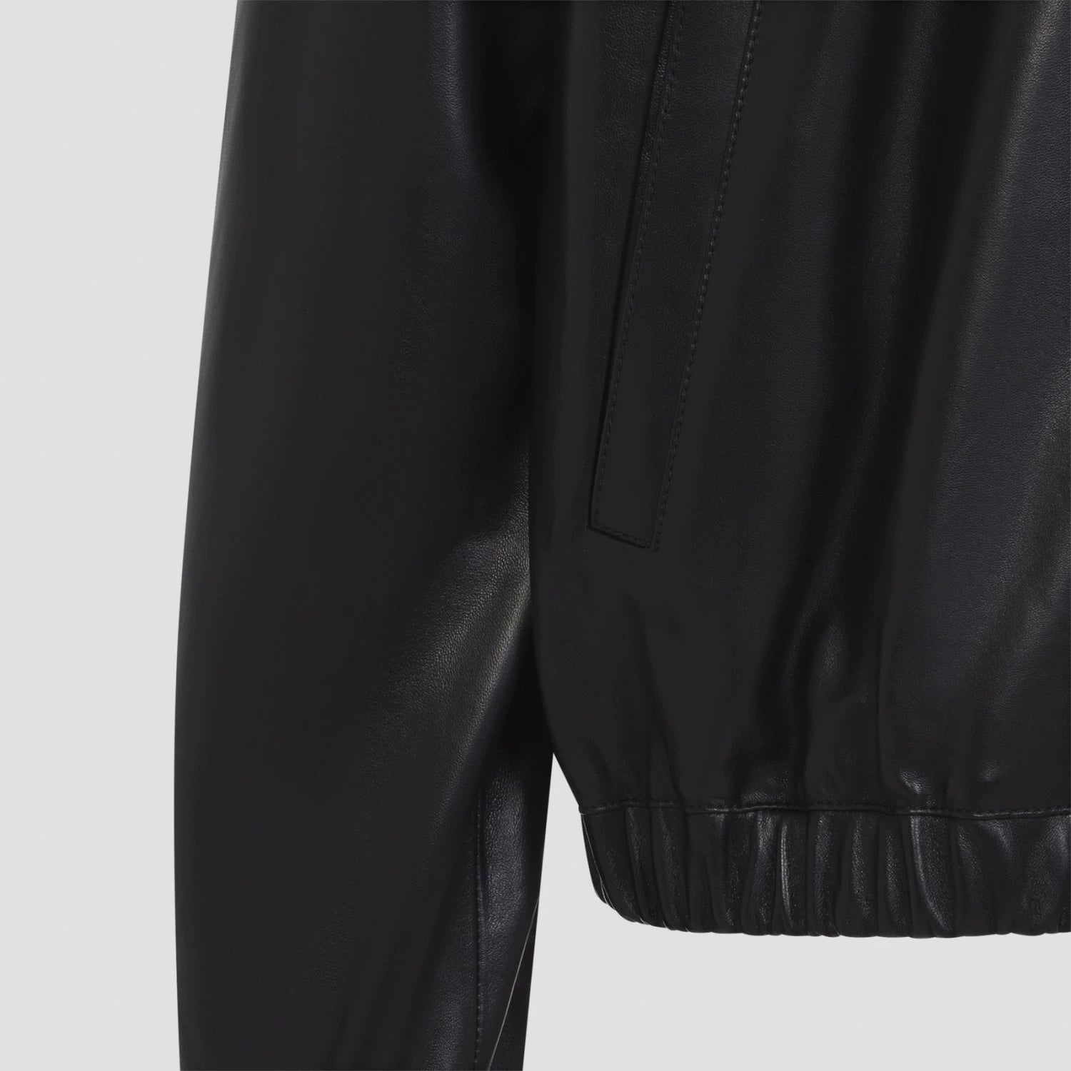 Saint Laurent Men's YSL Leather Jacket in Black